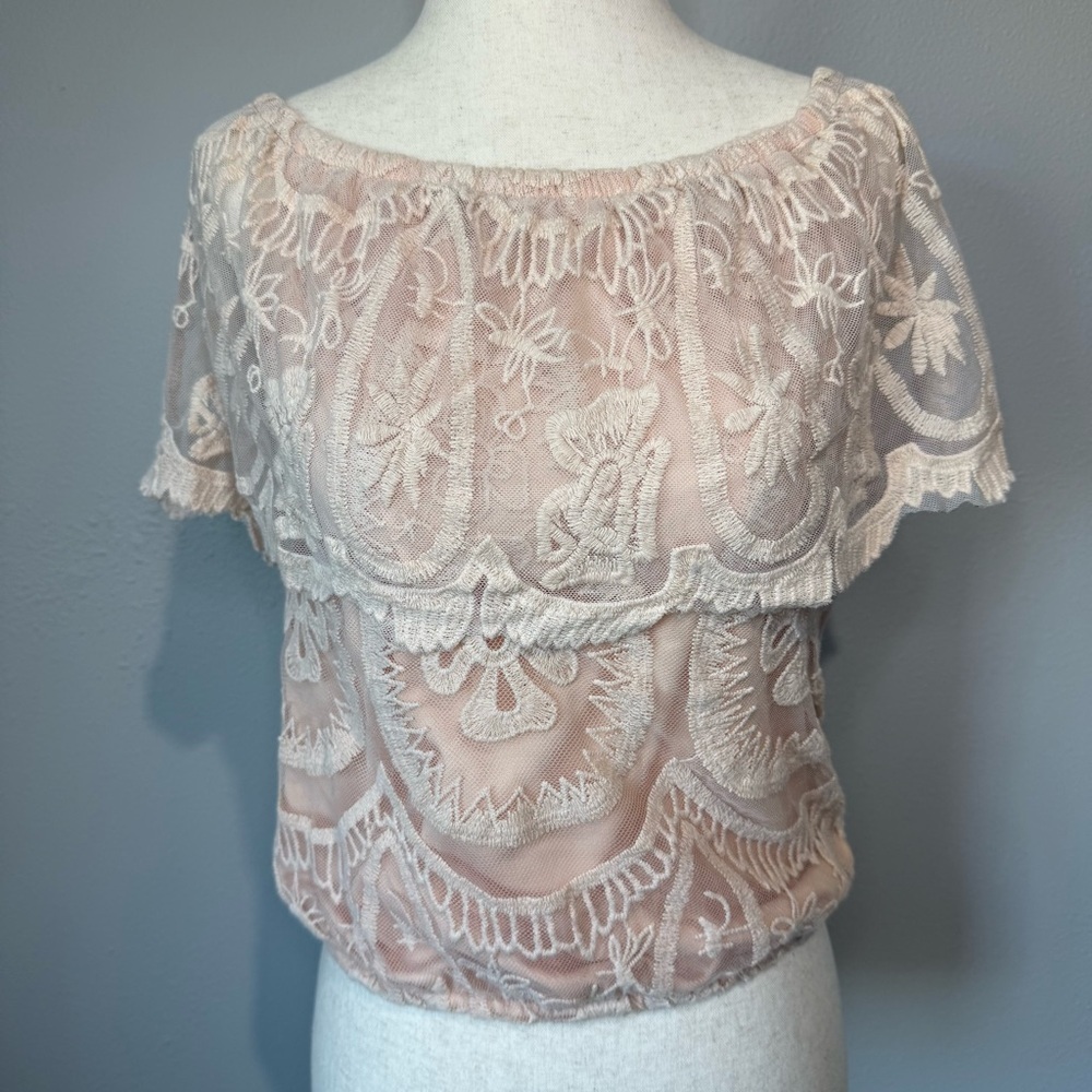 Elegant Lace Off-Shoulder Top